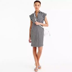 Classic short sleeve shirt dress in gingham